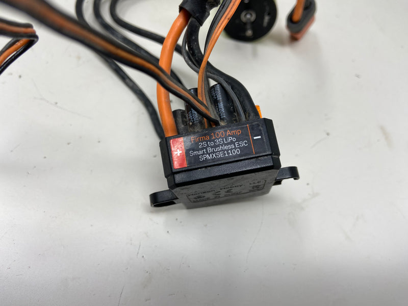 Used Spektrum firma 100 amp brushless esc and 3500kv motor SPMXSE1100