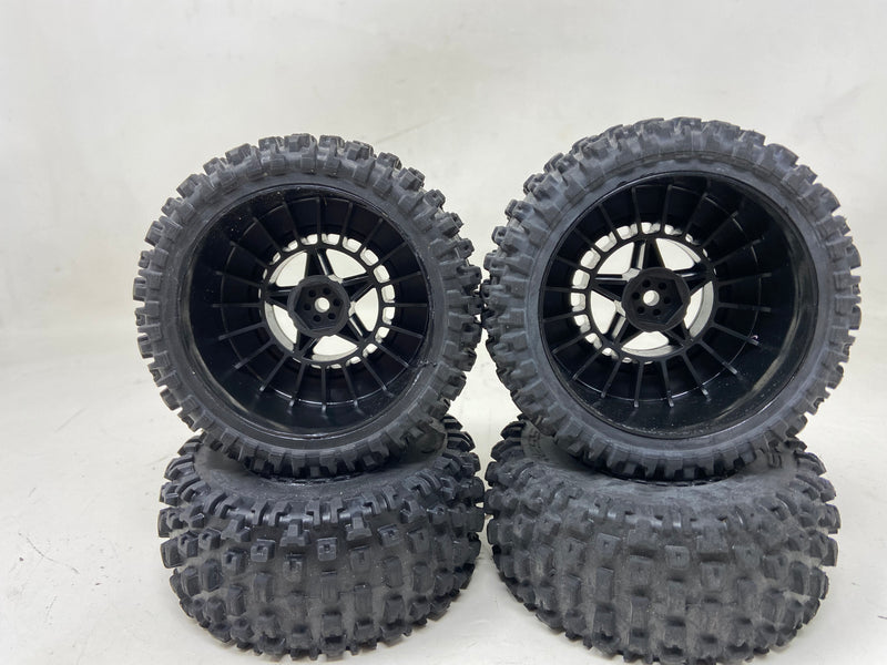 Used Arrma DBOOTS 'FORTRESS SC' Tire Set Glued, Black (4)