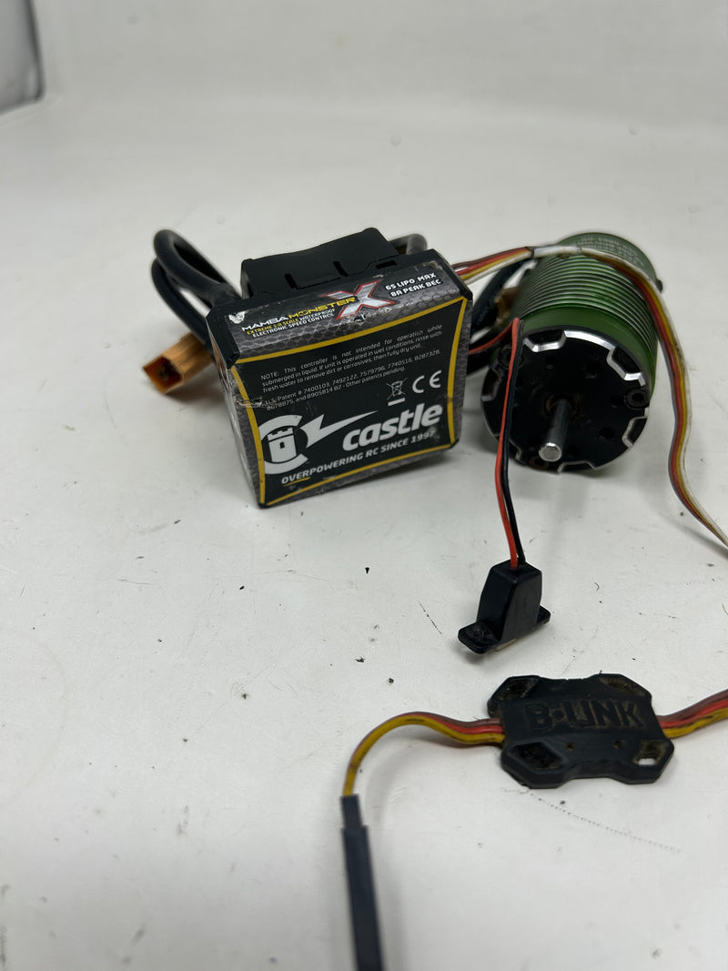 Used Castle Creations Monster X 1/8 Brushless Combo (2650kV) w/1512 V2 Sensored Motor