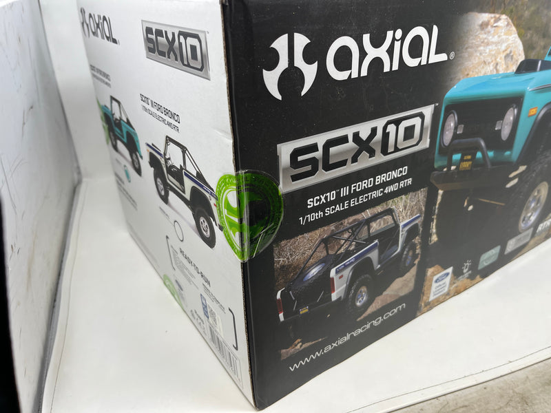 AXI03014 Axial 1/10 SCX10 III Early Ford Bronco 4X4 RTR TEAL New Sealed in Box