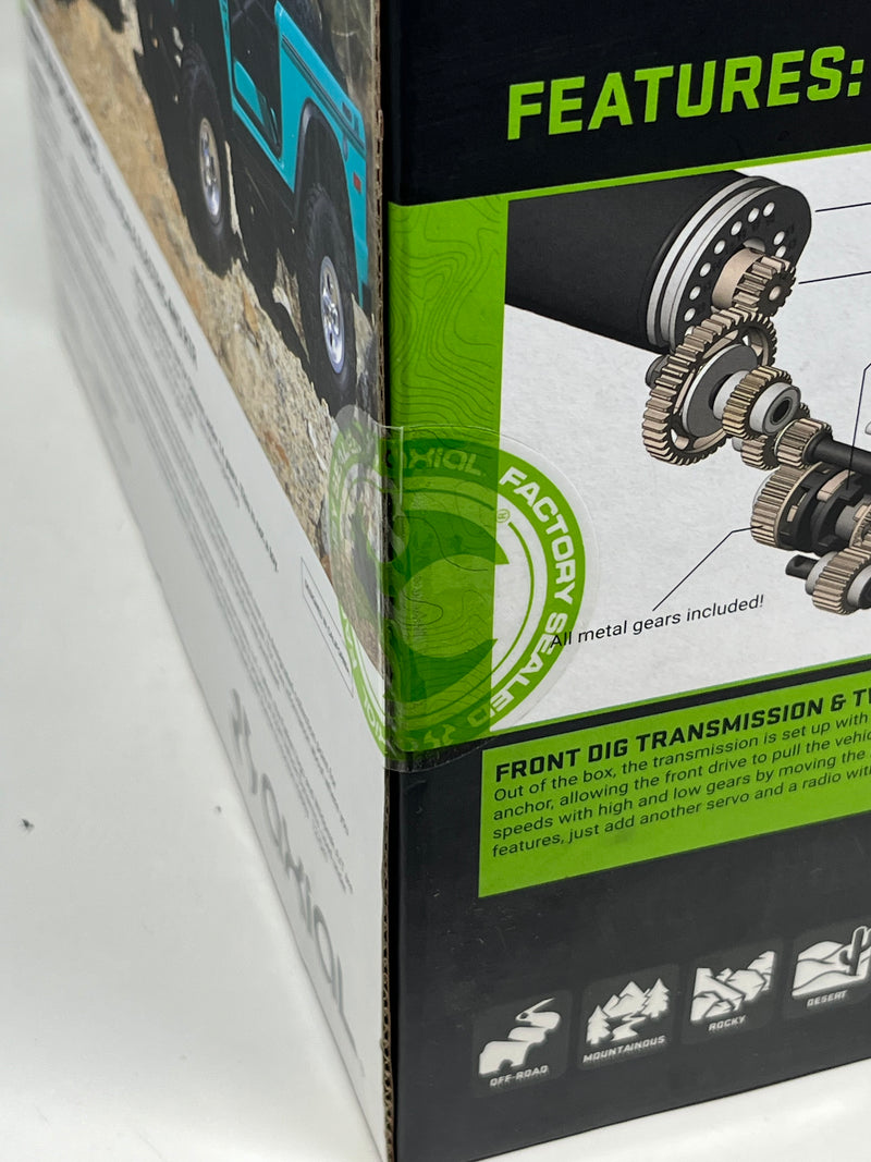 AXI03014 Axial 1/10 SCX10 III Early Ford Bronco 4X4 RTR TEAL New Sealed in Box