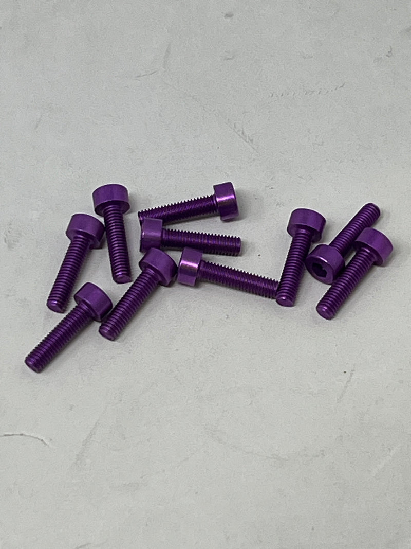 3MM Aluminum Socket Head Screws 10pcs PURPLE
