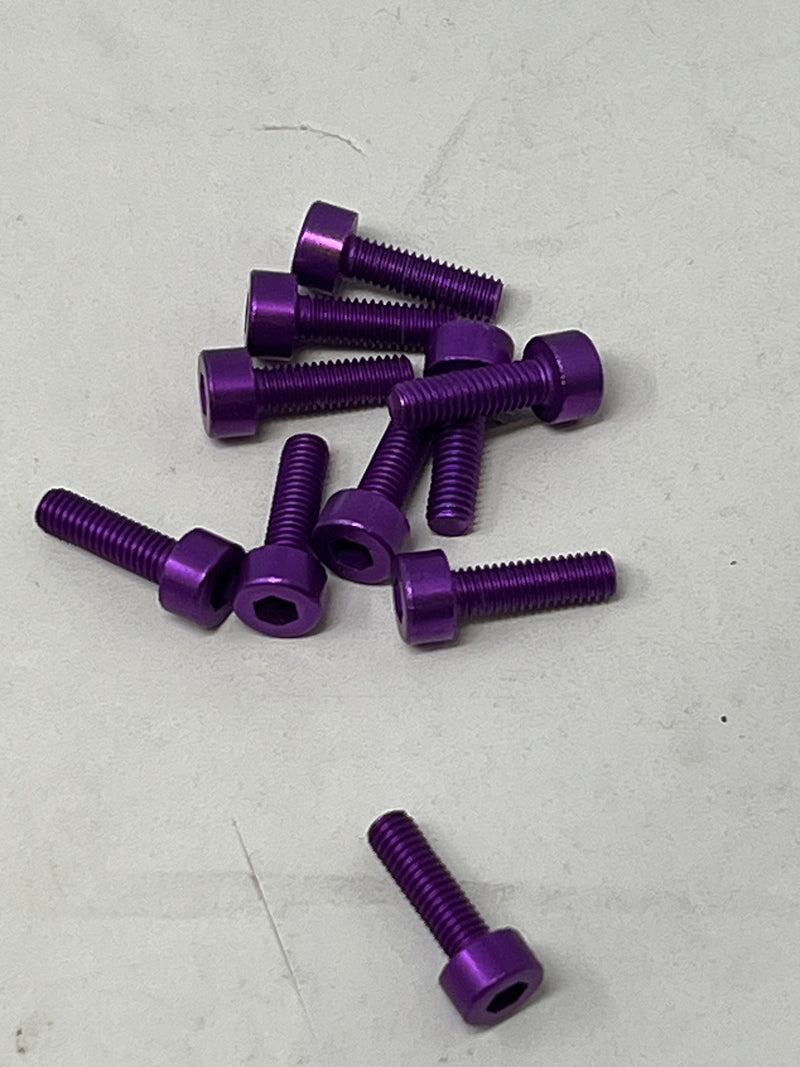 3MM Aluminum Socket Head Screws 10pcs PURPLE