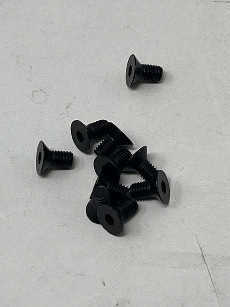 3MM Aluminum Flat Head Screws 10pcs Black