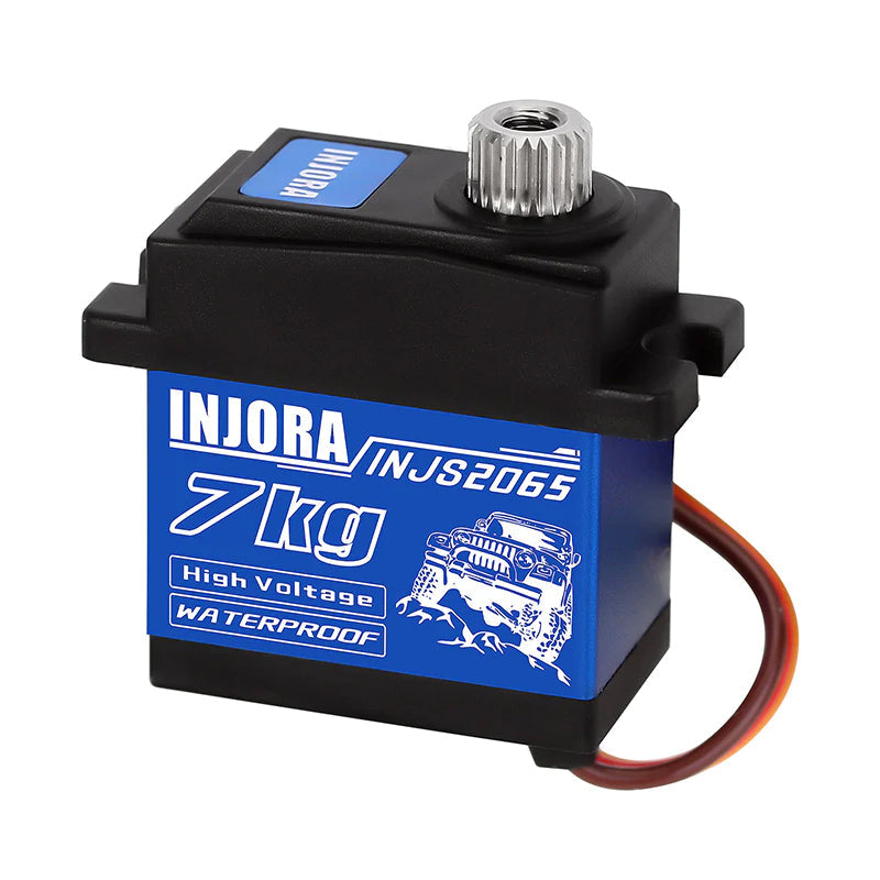 INJS2065-4MBK INJORA 7KG High Voltage Waterproof 2065 Digital Servo with Mount for 1/18 TRX4M