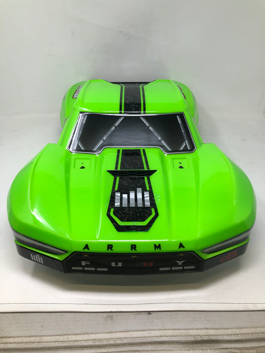 1584 1/10 Clipless Painted Trimmed Body Set with Decals, Green: FURY 2WD