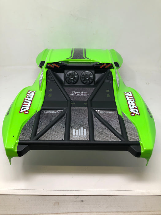 1584 1/10 Clipless Painted Trimmed Body Set with Decals, Green: FURY 2WD