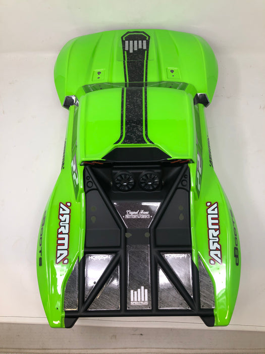 1584 1/10 Clipless Painted Trimmed Body Set with Decals, Green: FURY 2WD