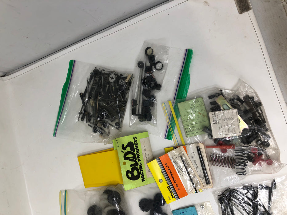 Vintage Rc Car parts lot, believed to be vintage Kyosho parts
