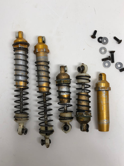 Vintage used Rc10 gold shock lot