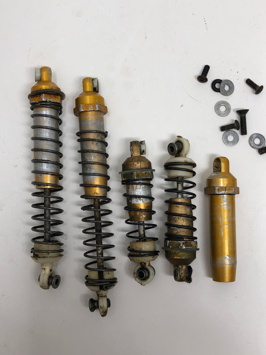 Vintage used Rc10 gold shock lot