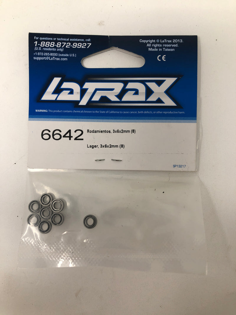 6642 Traxxas Bearings, 3x6x2mm (8)