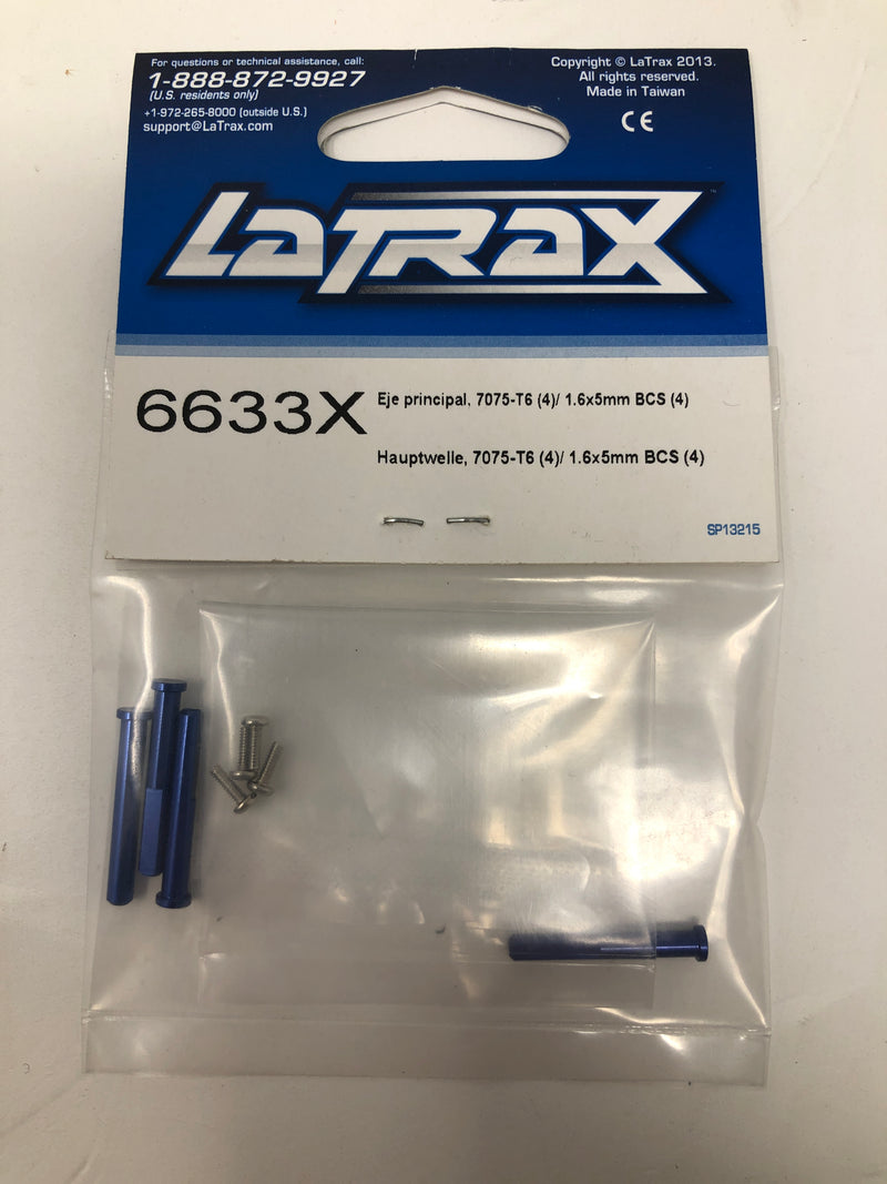 6633X  Traxxas Multi Rotor Main Shaft / 1.6x5mm Screws Blue-Anodized