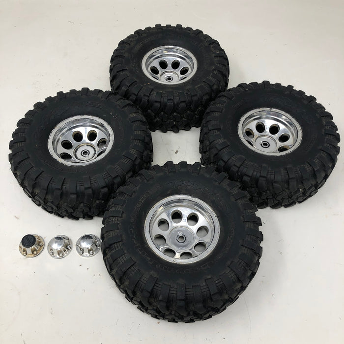 TRX4 Traxxas High Trail Wheels & Tires, 5.3X2.2, Chrome (x4 - Used)