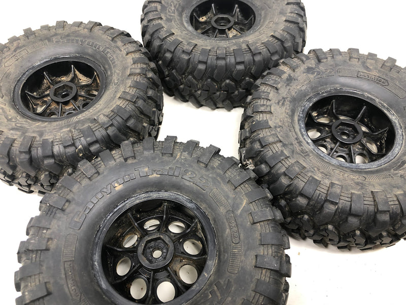 TRX4 Traxxas High Trail Wheels & Tires, 5.3X2.2, Chrome (x4 - Used)