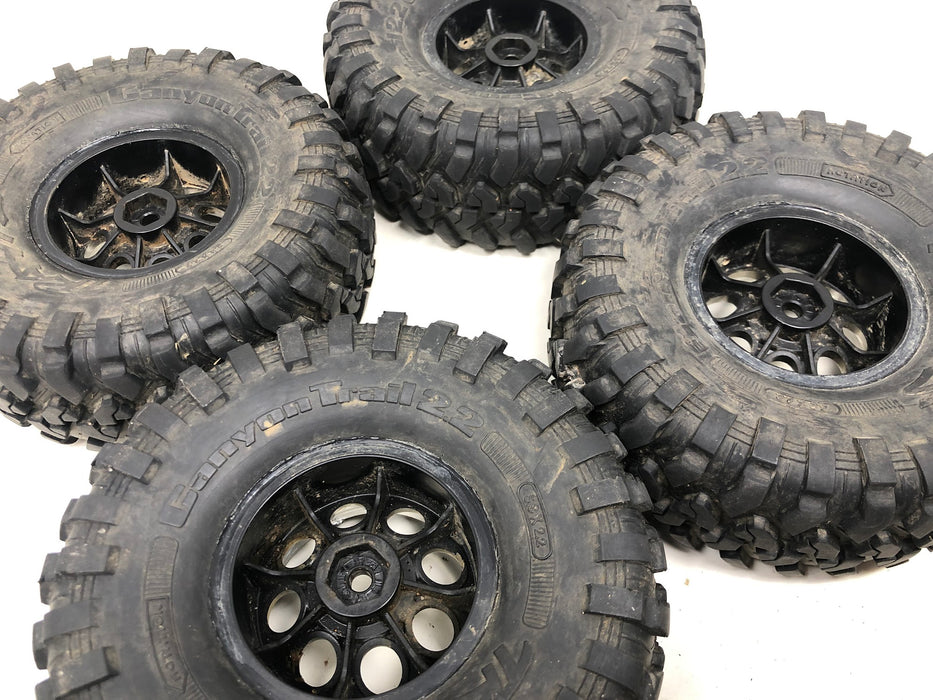 TRX4 Traxxas High Trail Wheels & Tires, 5.3X2.2, Chrome (x4 - Used)