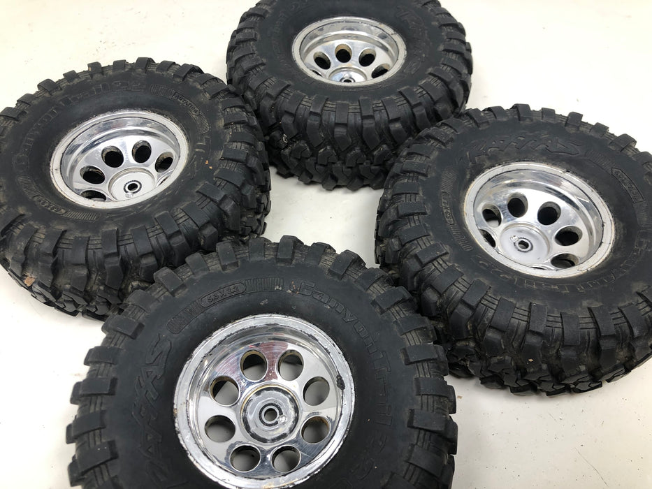 TRX4 Traxxas High Trail Wheels & Tires, 5.3X2.2, Chrome (x4 - Used)