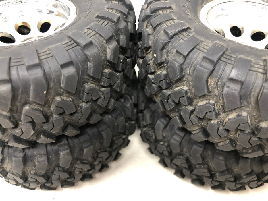 TRX4 Traxxas High Trail Wheels & Tires, 5.3X2.2, Chrome (x4 - Used)