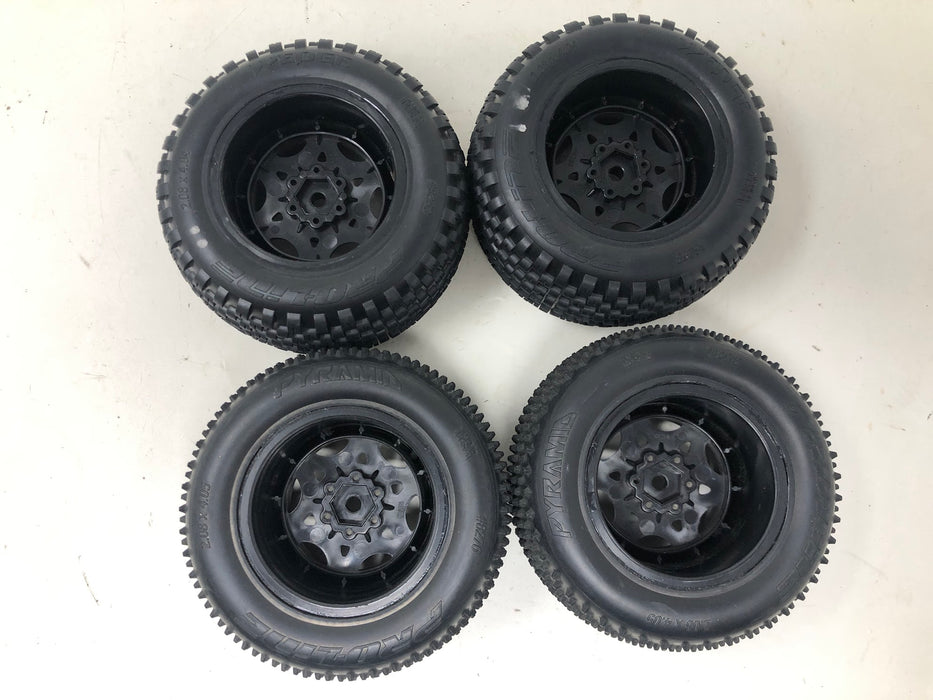 Traxxas Rustler Pro-Line Front + Rear Wheels & Tires (x4 - Used)