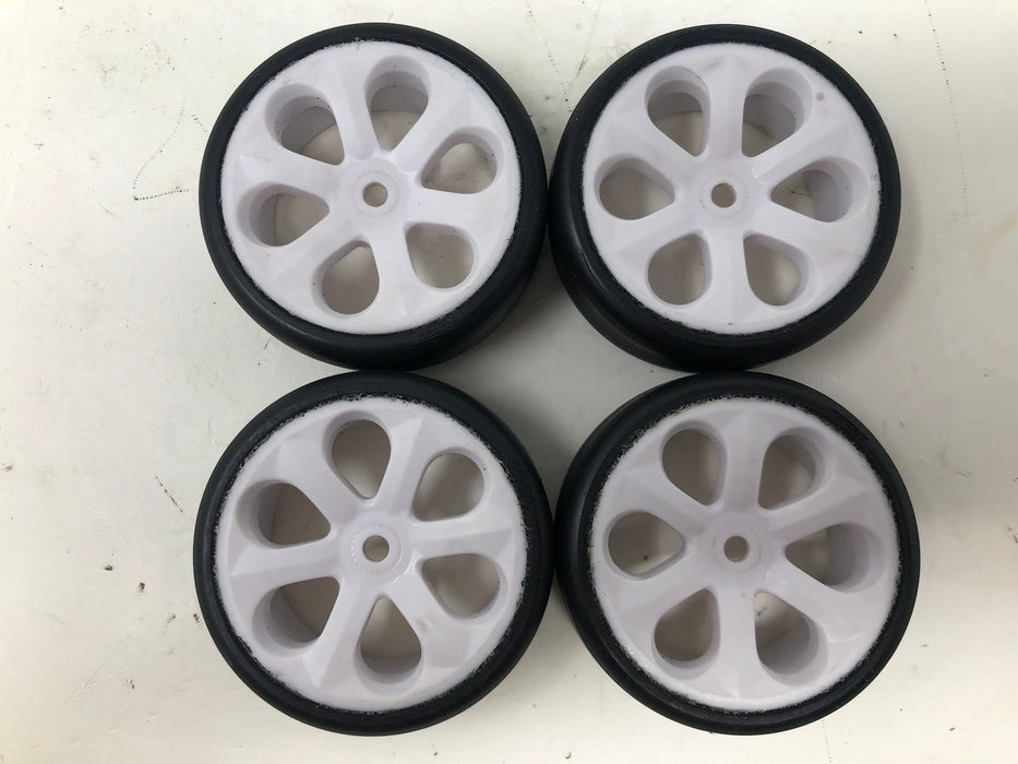 Jaco Blue Touring Car Wheels & Tires, 12mm Hex, 1/10, White (x4-Used)