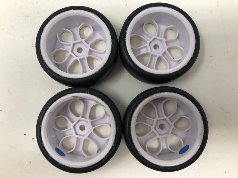 Jaco Blue Touring Car Wheels & Tires, 12mm Hex, 1/10, White (x4-Used)