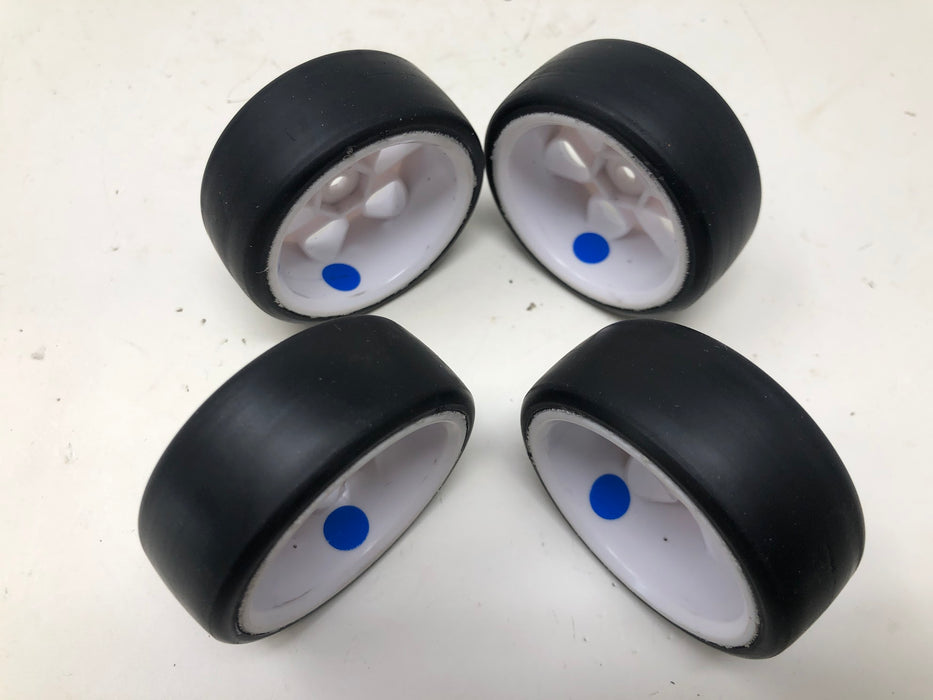 Jaco Blue Touring Car Wheels & Tires, 12mm Hex, 1/10, White (x4-Used)