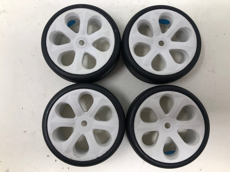 Jaco Blue Touring Car Wheels & Tires, 12mm Hex, 1/10, White (x4-Used)