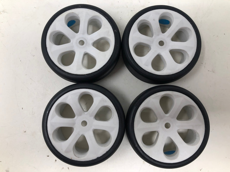 Jaco Blue Touring Car Wheels & Tires, 12mm Hex, 1/10, White (x4-Used)