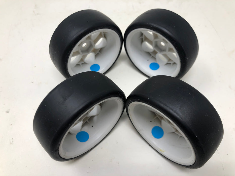 Jaco Blue Touring Car Wheels & Tires, 12mm Hex, 1/10, White (x4-Used)