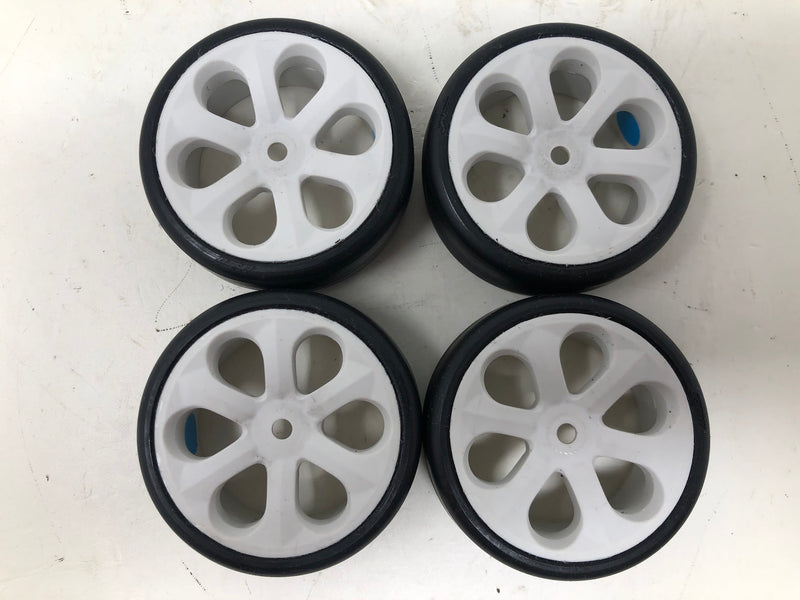 Jaco Blue Touring Car Wheels & Tires, 12mm Hex, 1/10, White (x4-Used)
