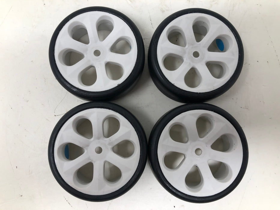 Jaco Blue Touring Car Wheels & Tires, 12mm Hex, 1/10, White (x4-Used)