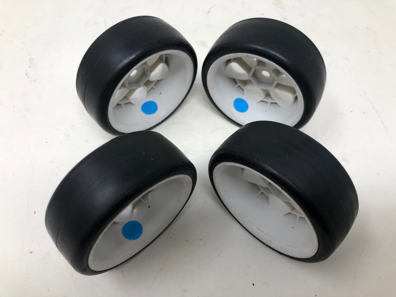 Jaco Blue Touring Car Wheels & Tires, 12mm Hex, 1/10, White (x4-Used)