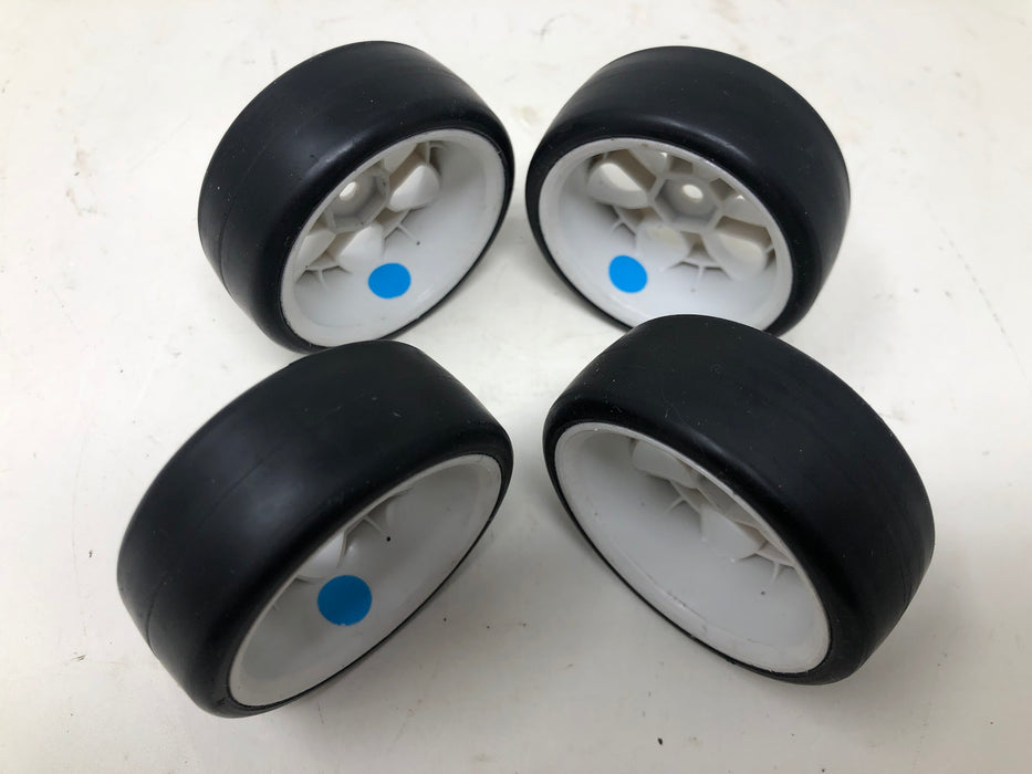 Jaco Blue Touring Car Wheels & Tires, 12mm Hex, 1/10, White (x4-Used)