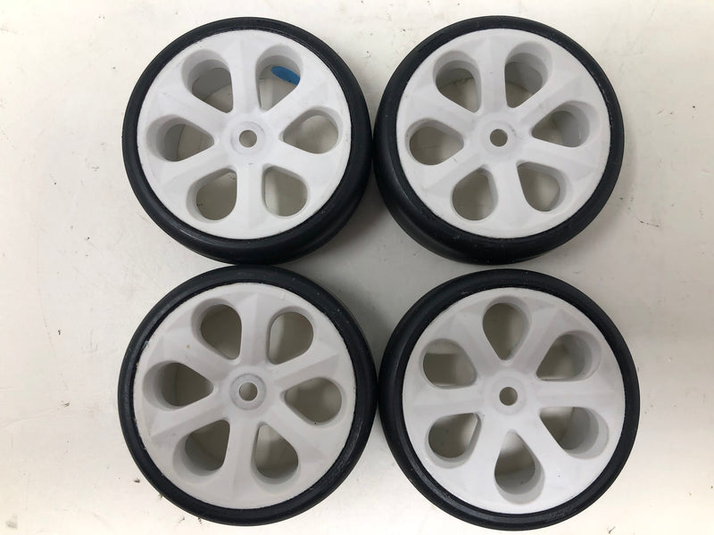 Jaco Blue Touring Car Wheels & Tires, 12mm Hex, 1/10, White (x4-Used)