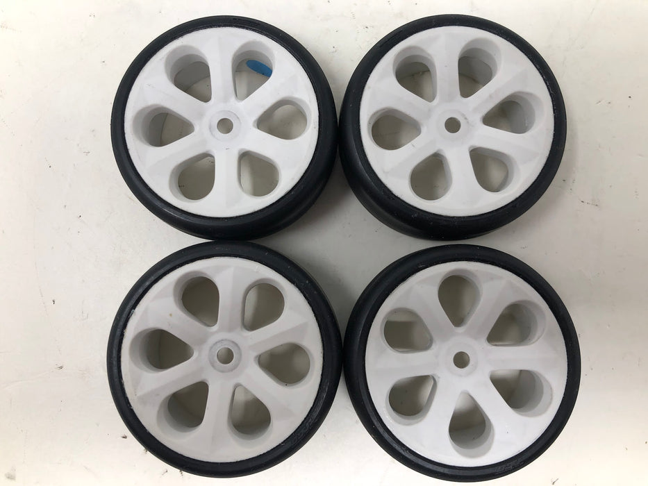Jaco Blue Touring Car Wheels & Tires, 12mm Hex, 1/10, White (x4-Used)