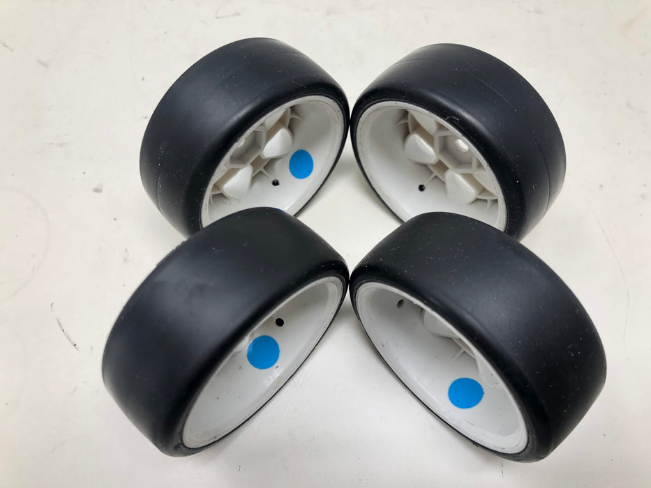 Jaco Blue Touring Car Wheels & Tires, 12mm Hex, 1/10, White (x4-Used)