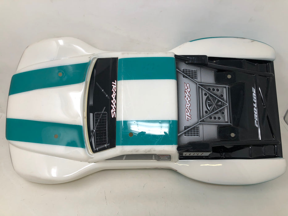 Traxxas Slash Short Course Truck Body, White + Teal, Custom Painted (Used)