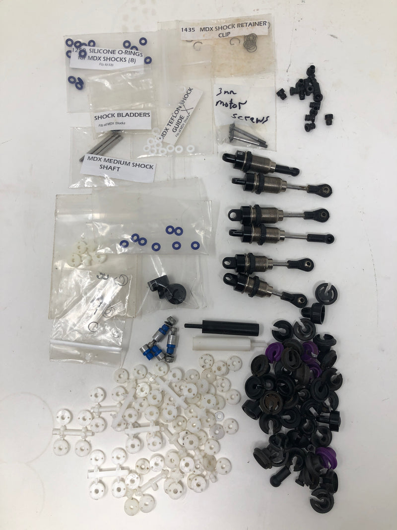 Lot of MDX Vintage Dirt Oval Shocks & Other Parts