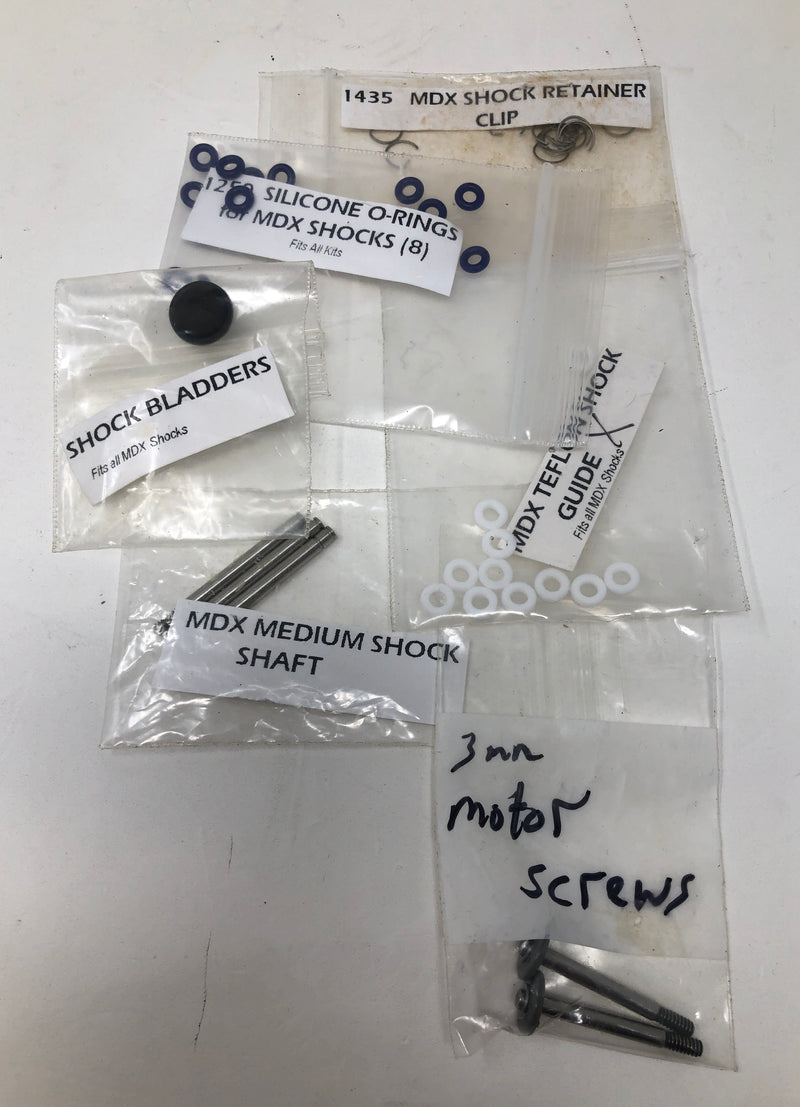 Lot of MDX Vintage Dirt Oval Shocks & Other Parts
