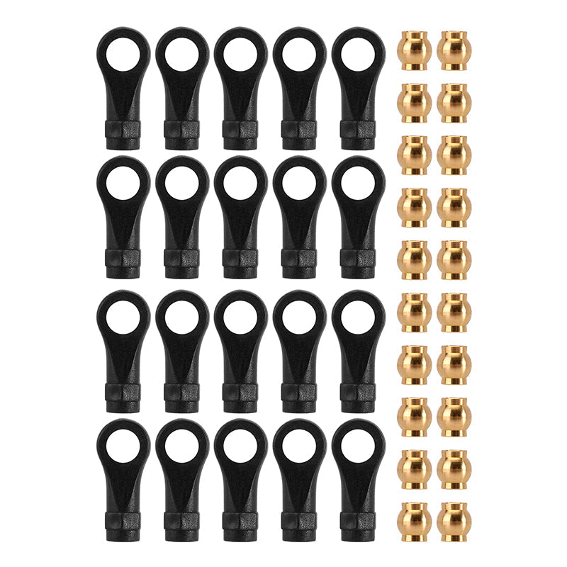 4M-59 INJORA 20Pcs Plastic Rod Ends With Brass Pivot Balls For INJORA TRX4M Links, 1/18th Scale