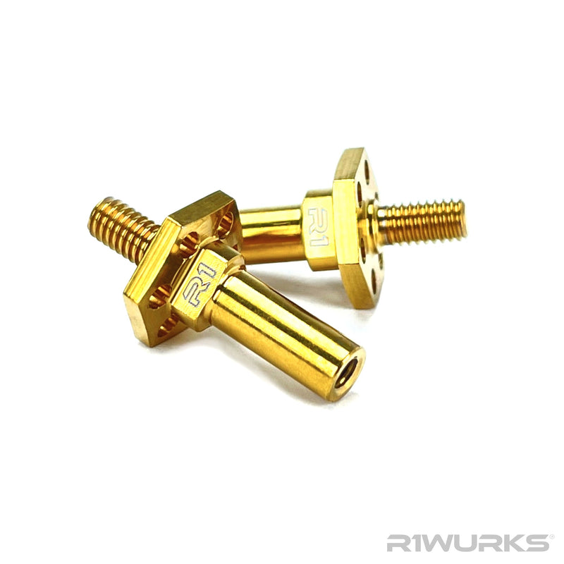 990908 R1WURKS DC1 Front Axle Set, Titanium (Titanium Nitride Coated)