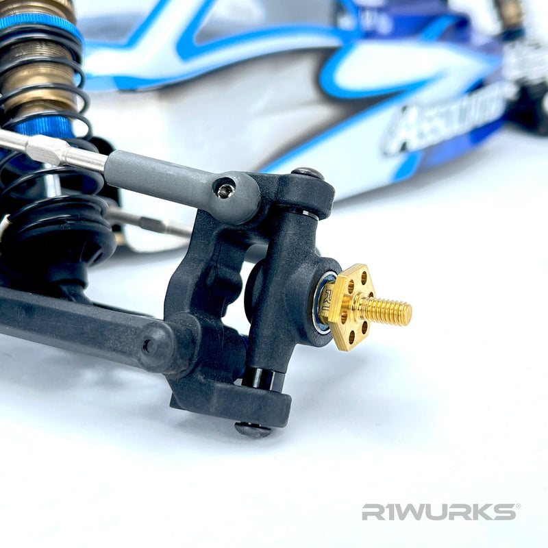 990908 R1WURKS DC1 Front Axle Set, Titanium (Titanium Nitride Coated)
