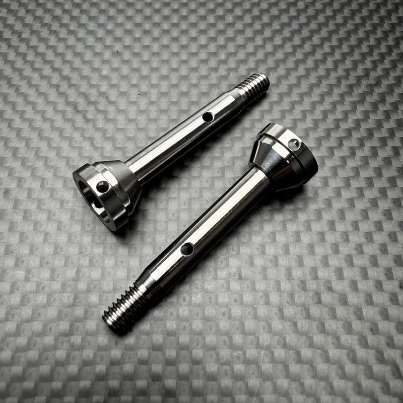 900172 R1WURKS (Dirt Oval Series) Ultra Lightweight Rear CVA Axle, Titanium