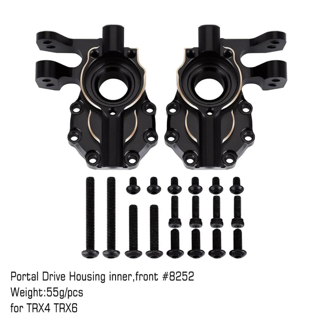 TRX4-8252BK NJORA Black Brass Counterweight 55g Drive Housing #8252 For TRX-4 TRX-6