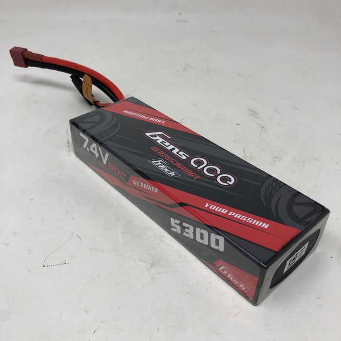 GEA532S60E5GT Gens Ace 5300mAh 2S 7.4V G-Tech HardCase Lipo Battery Pack (Used)
