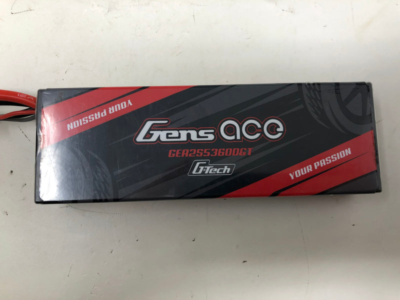 GEA532S60E5GT Gens Ace 5300mAh 2S 7.4V G-Tech HardCase Lipo Battery Pack (Used)