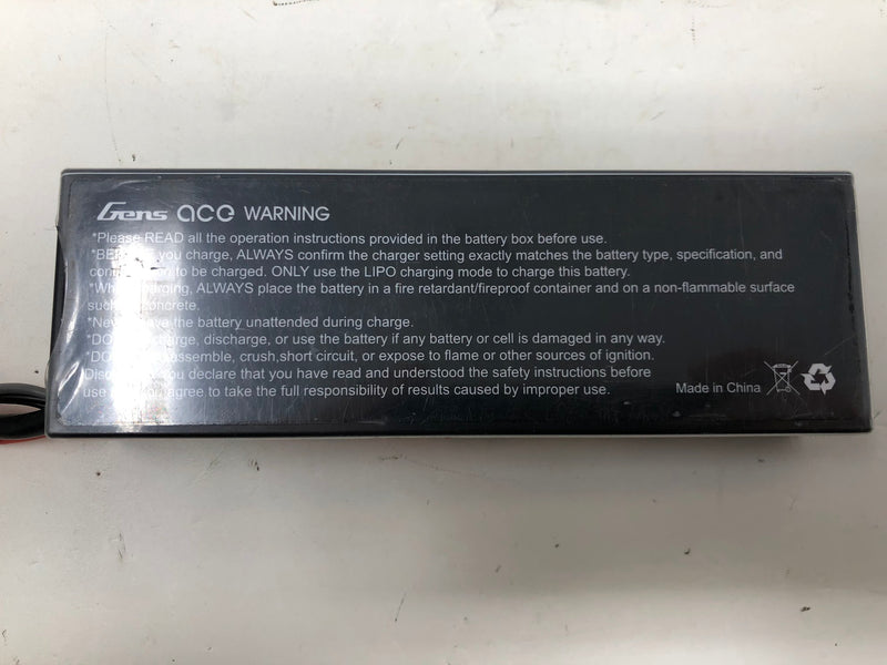 GEA532S60E5GT Gens Ace 5300mAh 2S 7.4V G-Tech HardCase Lipo Battery Pack (Used)