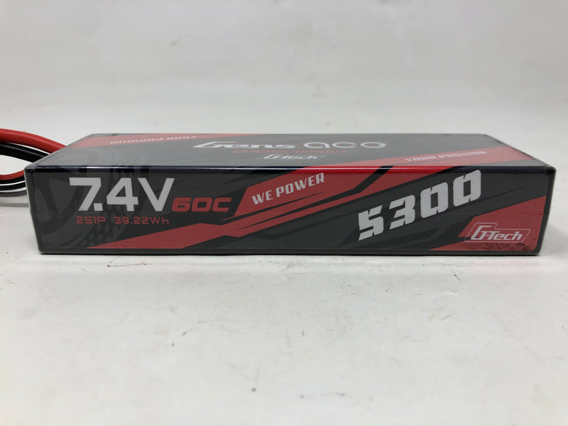 GEA532S60E5GT Gens Ace 5300mAh 2S 7.4V G-Tech HardCase Lipo Battery Pack (Used)