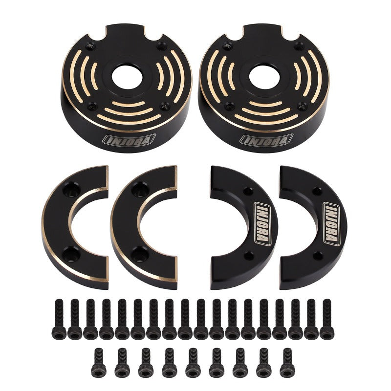 TRX4-8251E-BK INJORA 129g/pcs Black Brass Counterweight Outer Portal Drive Housing #8251 for TRX-4 TRX-6