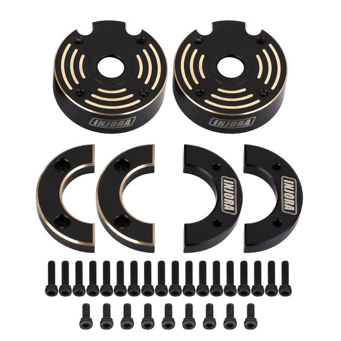 TRX4-8251E-BK INJORA 129g/pcs Black Brass Counterweight Outer Portal Drive Housing #8251 for TRX-4 TRX-6